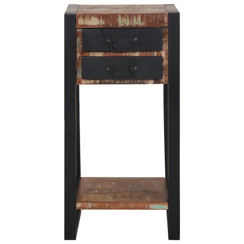 Telefonständer Mehrfarbig 40x40x80 cm Massivholz Altholz