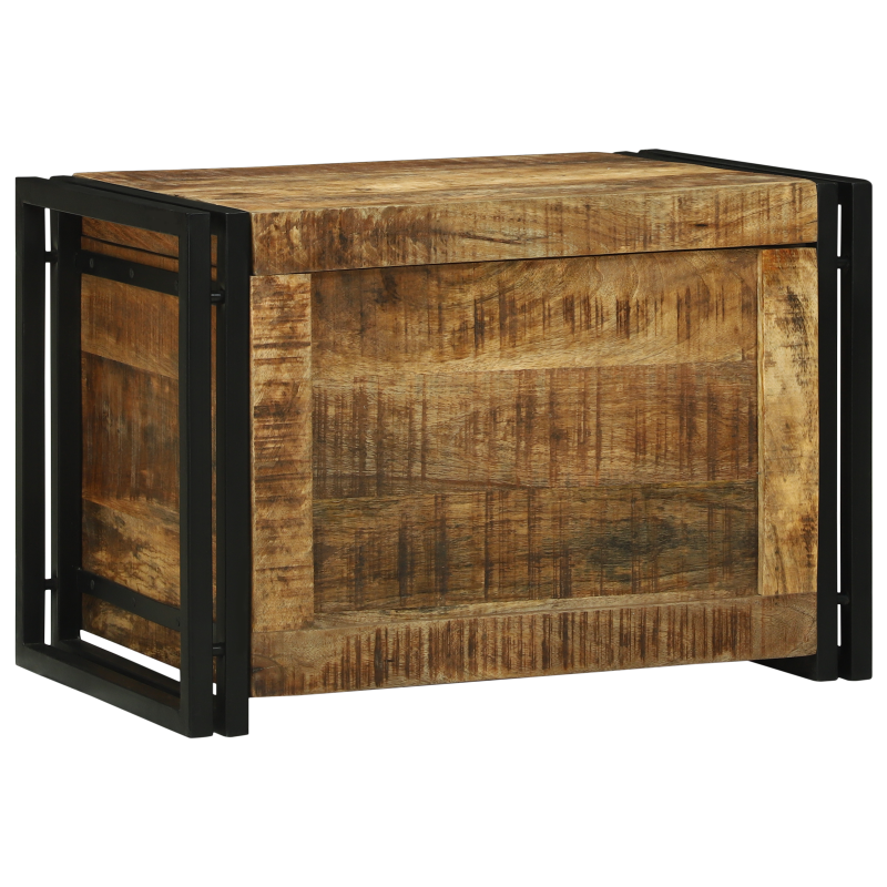 Aufbewahrungskiste 60x40x41 cm aus rauem Mango-Holz