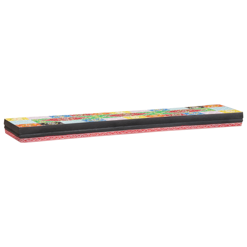 3-teiliges Wandregal-Set 100x20x6 cm aus Mangoholz