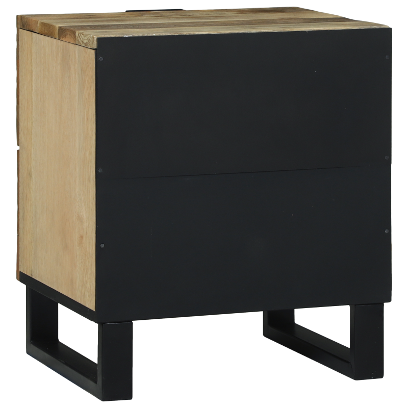 Nachttisch 40x33.5x46 cm aus Massivholz Mango und Spanplatte