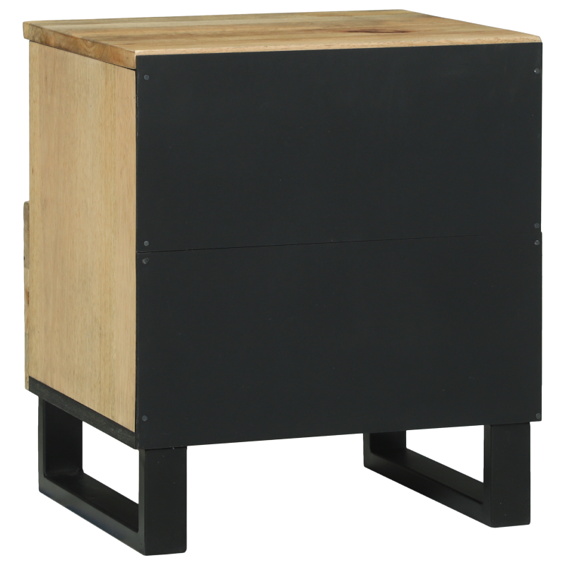 Nachttische 2 Stück 40x33x46 cm Massivholz Mango