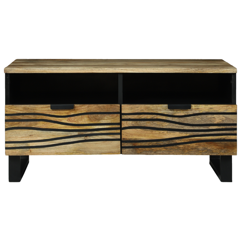 Couchtisch 80x54x40 cm aus massivem Mangoholz