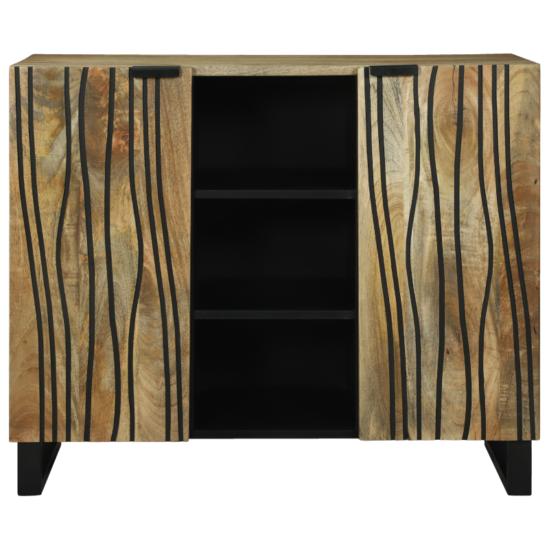 Sideboard 90x33.5x75 cm Massivholz Mango