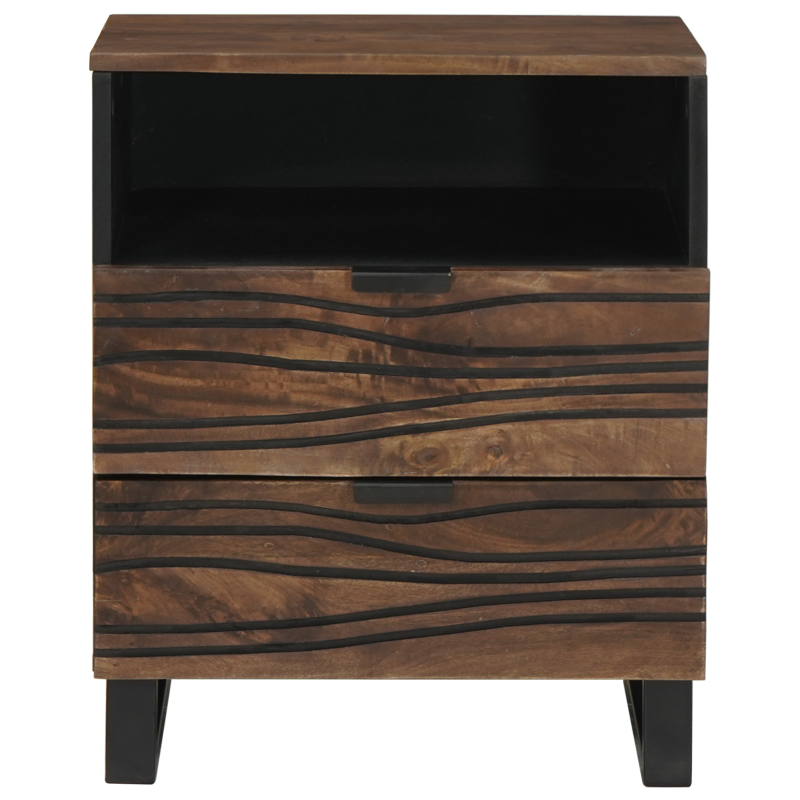 Nachttisch 50x33x60 cm Massivholz Mango & MDF