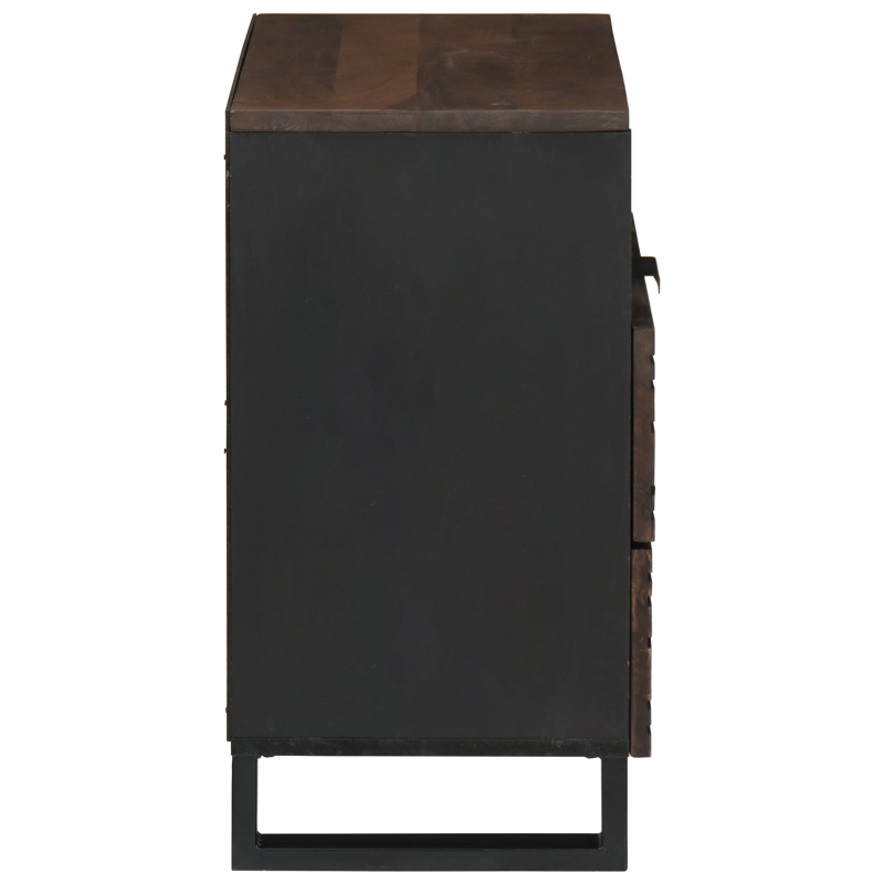 Nachttisch 50x33x60 cm Massivholz Mango & MDF