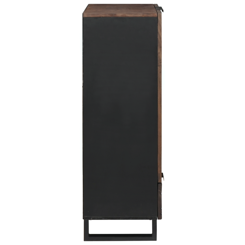 Highboard 60x33.5x100 cm Massivholz Mango