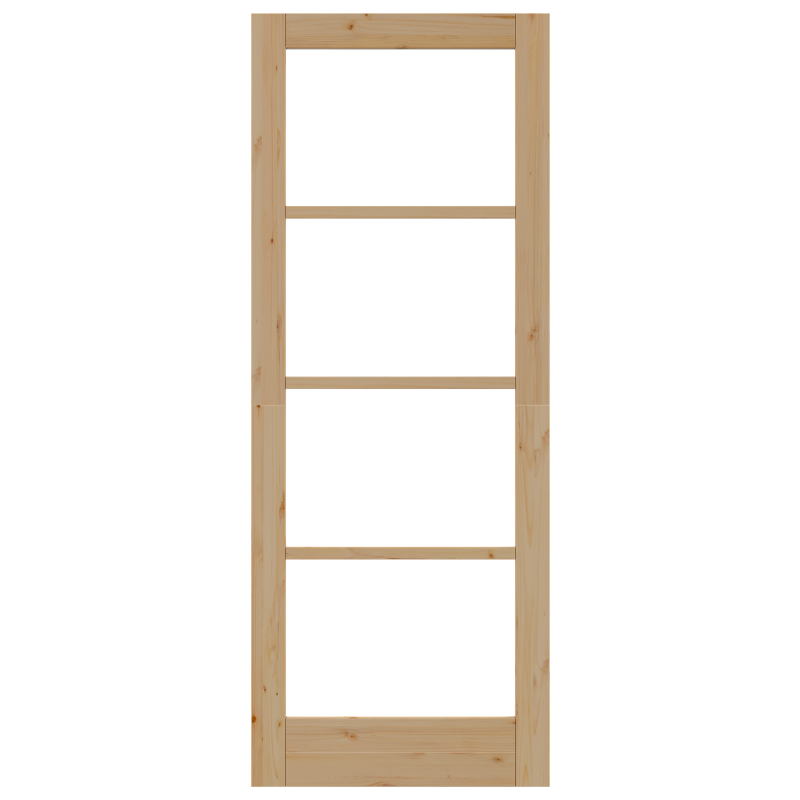 Innentür mit Glas ORKDAL 78x202x4 cm Massivholz Kiefer