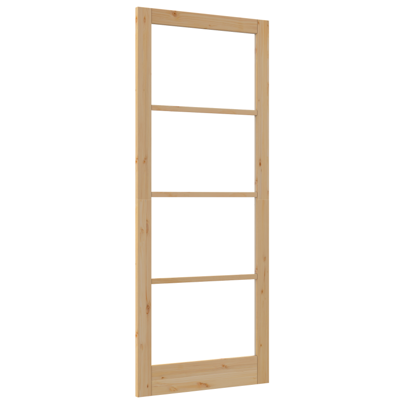 Innentür mit Glas ORKDAL 93x232x4 cm Massivholz Kiefer