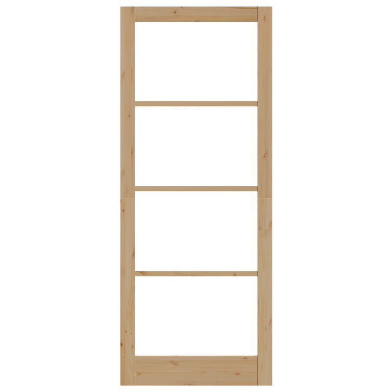 Innentür mit Glas ORKDAL 93x232x4 cm Massivholz Kiefer