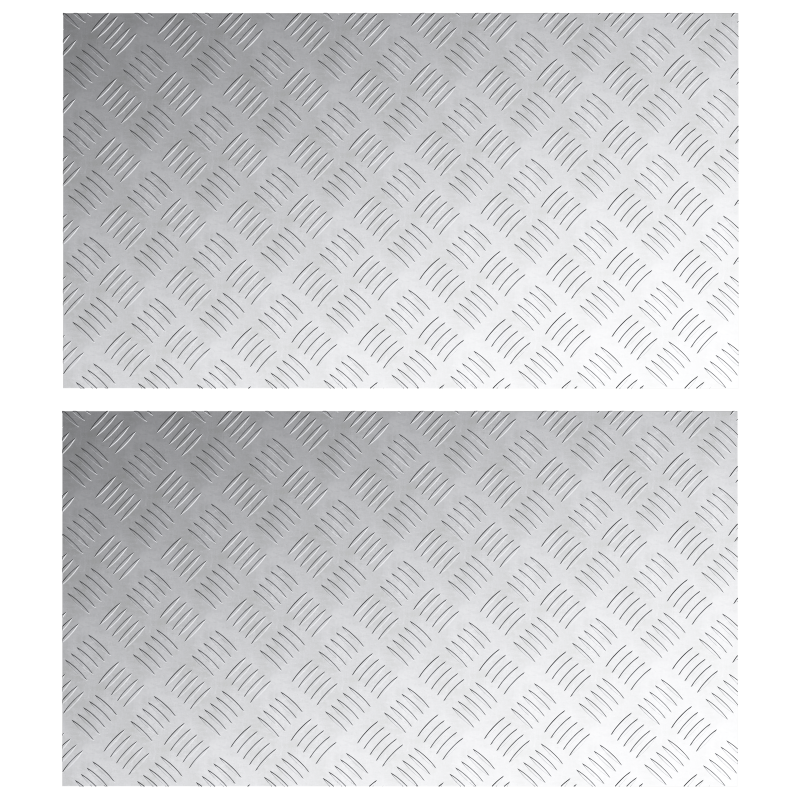 Aluminium Riffelbleche 2 Stück Rutschfest 90x50 cm