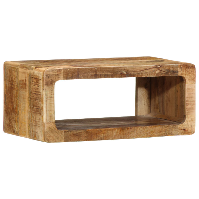 TV-Wandregal 60x30x25 cm Massivholz Raues Mango