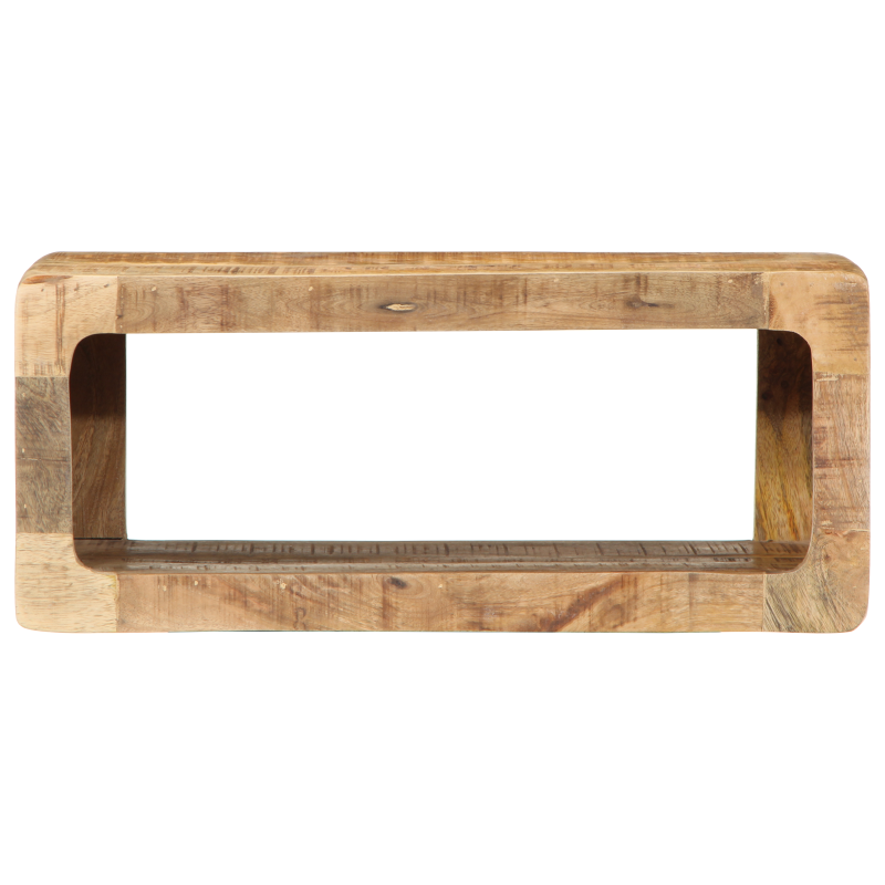 TV-Wandregal 60x30x25 cm Massivholz Raues Mango