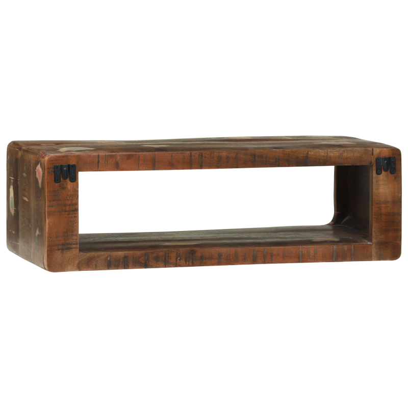 TV-Schrank Multicolor 80x30x25 cm Massivholz Recycled