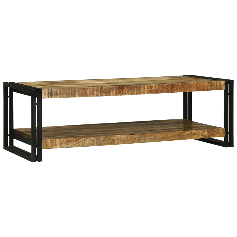 Couchtisch 120x50x38 cm Massivholz Grob Mango