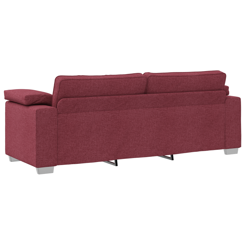 3-Sitzer Sofa in Weinrot, 178 cm, aus Stoff