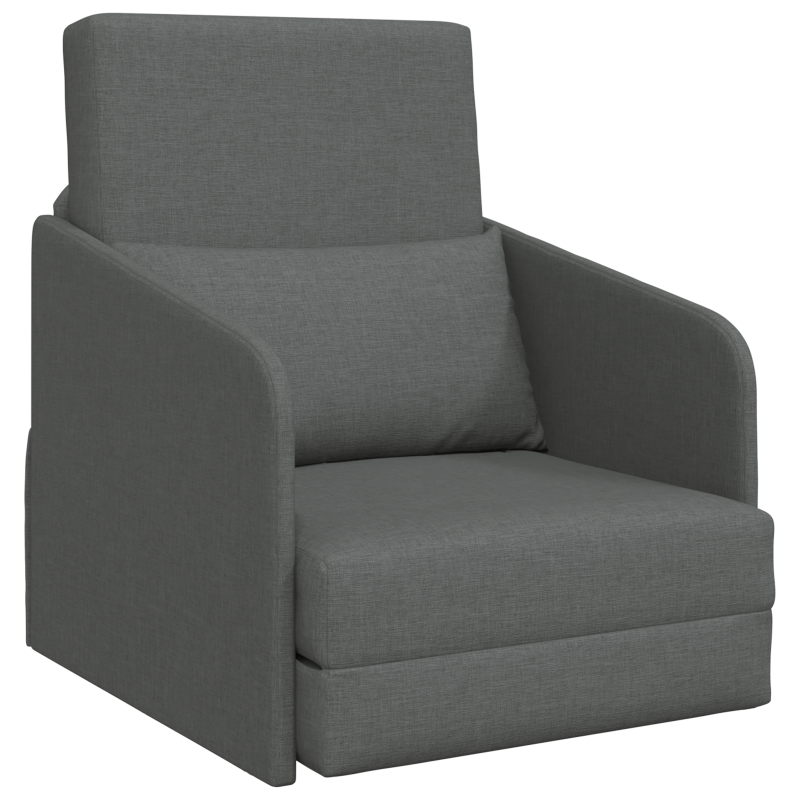 Boden Schlafsofa 2-in-1 Dunkelgrau 65x80x83 cm Stoff