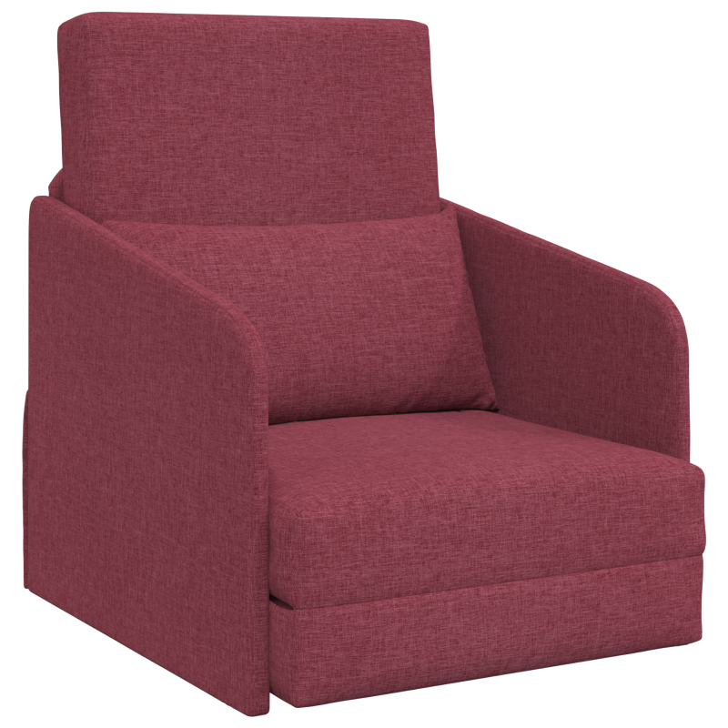 Fußboden Schlafsofa 2-in-1 Weinrot 65x80x83 cm Stoff