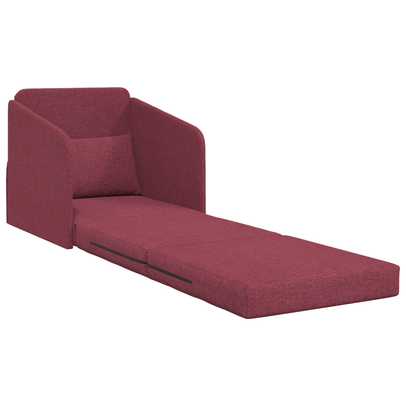 Fußboden Schlafsofa 2-in-1 Weinrot 65x80x83 cm Stoff