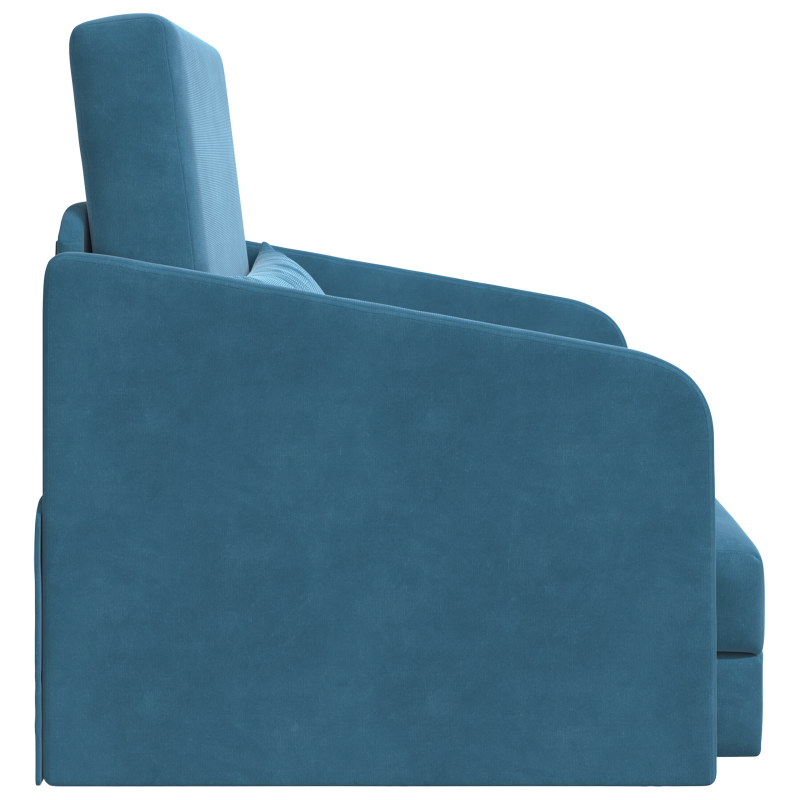 Boden-Sofa-Bett 2-in-1 Blau 65x80x83 cm Velvet
