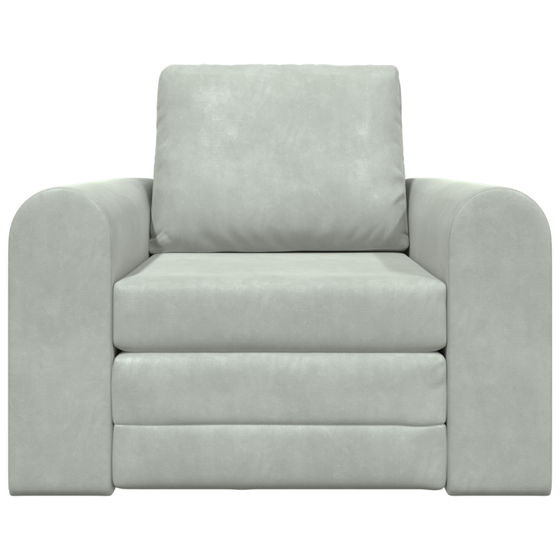 Fußsofabett 2-in-1 hellgrau 98x71x83 cm Samt