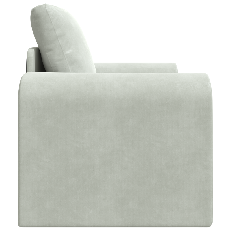Fußsofabett 2-in-1 hellgrau 98x71x83 cm Samt