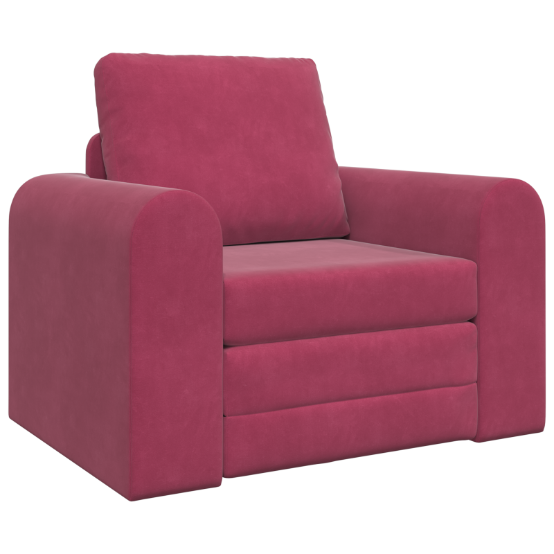 Boden-Sofa-Bett 2-in-1 Weinrot 98x71x83 cm Samt