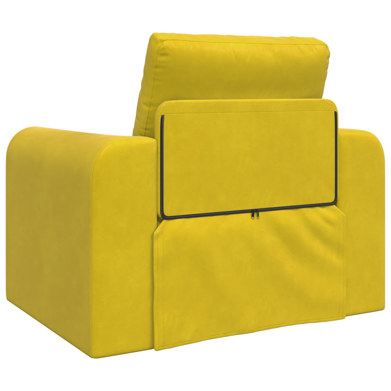 Fußboden Sofabett 2-in-1 Gelb 98x71x83 cm Velours