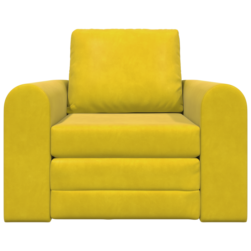 Fußboden Sofabett 2-in-1 Gelb 98x71x83 cm Velours