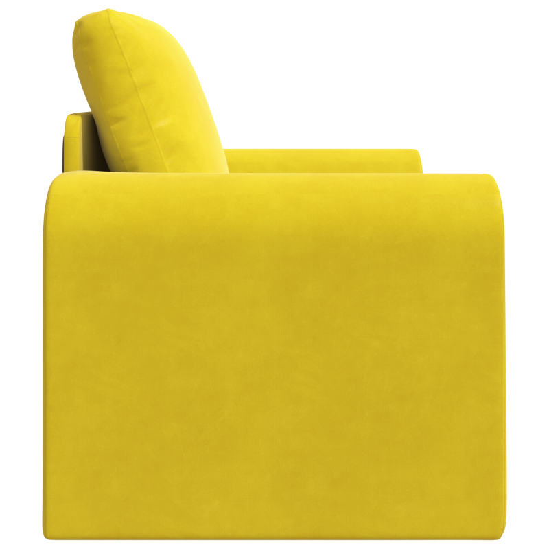Fußboden Sofabett 2-in-1 Gelb 98x71x83 cm Velours