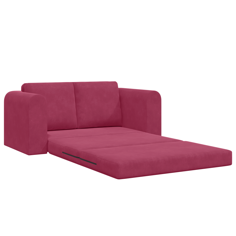 Boden-Sofa-Bett 2-in-1 Burgunderrot 148x71x83 cm Samt