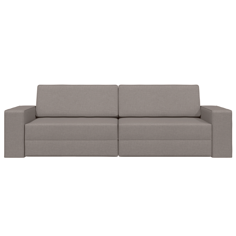 Boden Sofa Bett 2-in-1 Taupe 245x150x60.5 cm Stoff