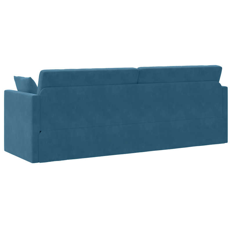 Boden-Sofa-Bett 2-in-1 Blau 213x144x60 cm Samt