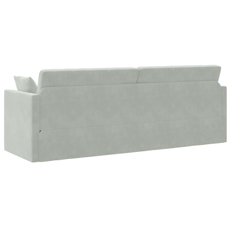 Boden-Sofa-Bett 2-in-1 Hellgrau 213x144x60 cm