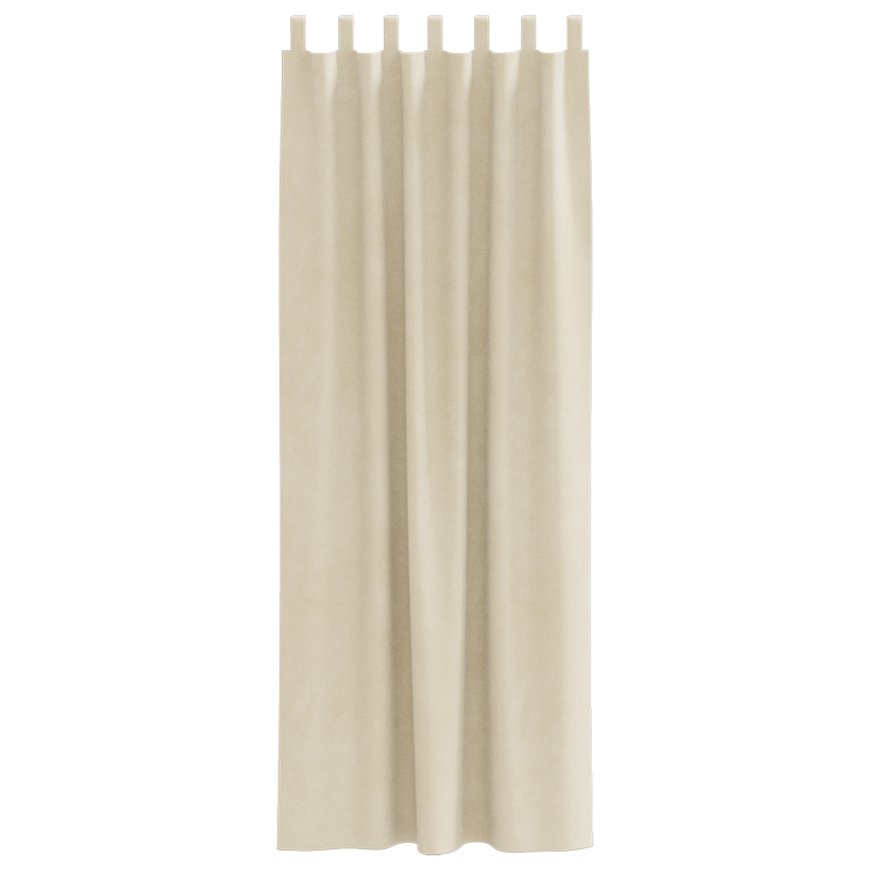 Verdunkelungsvorhänge mit Schlaufen 2 Stück Creme Samt