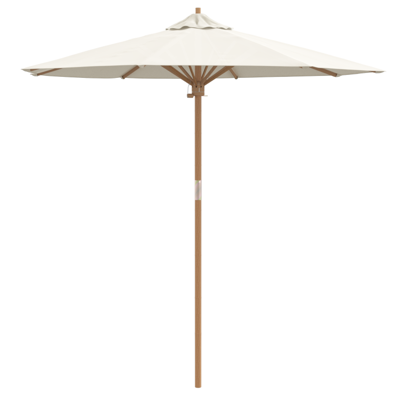 Garten-Schirm Creme Weiß 217x230 cm Bambus