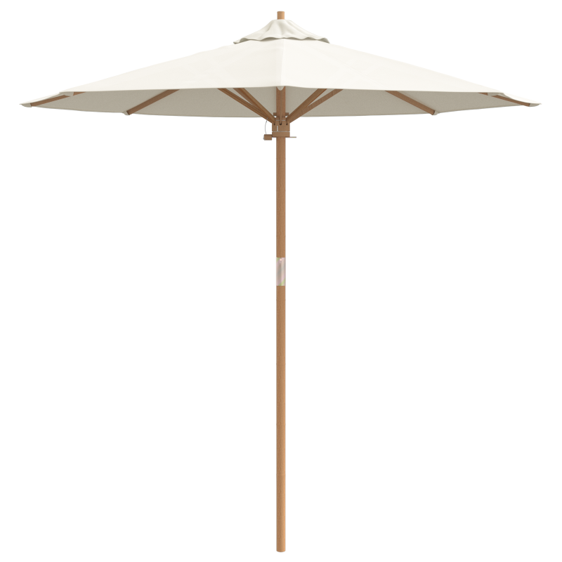Garten-Schirm Creme Weiß 217x230 cm Bambus