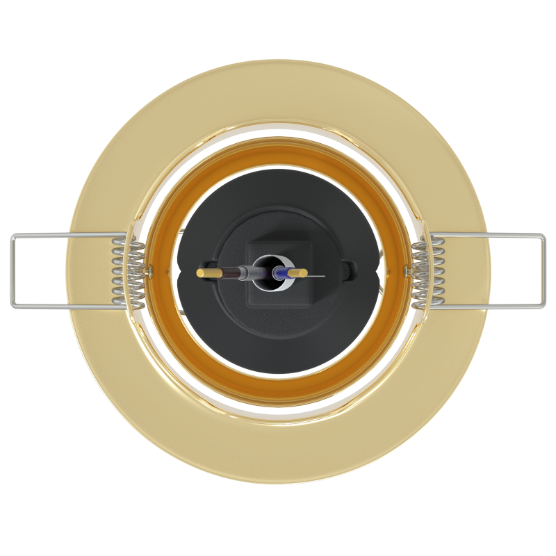 Einbau-Spotlights 12 Stück Rund GU10 Gold Ø90 mm Stahl