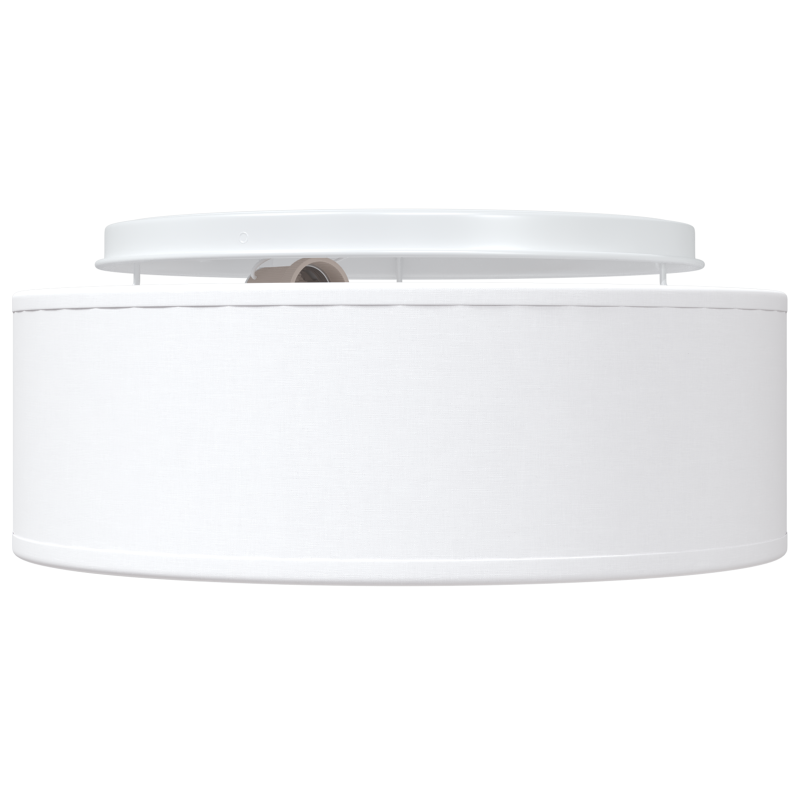 Flush Mount Deckenleuchten Weiß Ø 30 cm Stoff E27
