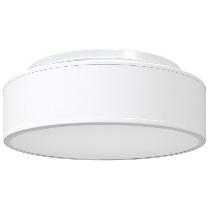 Flush-Mount-Deckenleuchten Weiß Ø 38 cm Stoff E27