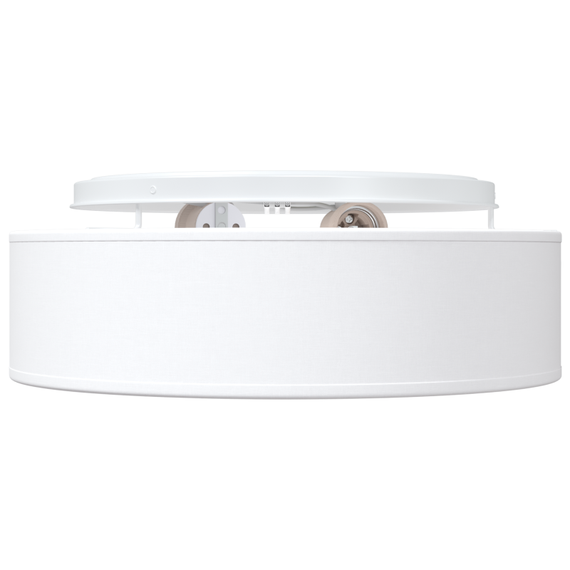 Flush-Mount-Deckenleuchten Weiß Ø 38 cm Stoff E27