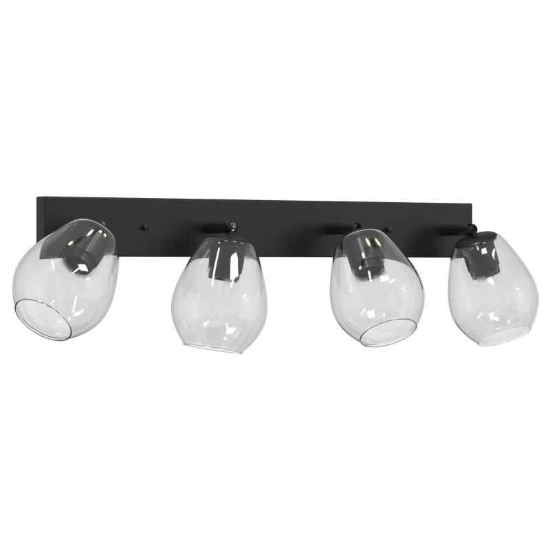 Deckenleuchte mit verstellbarem Glasschirm Anthrazit E27