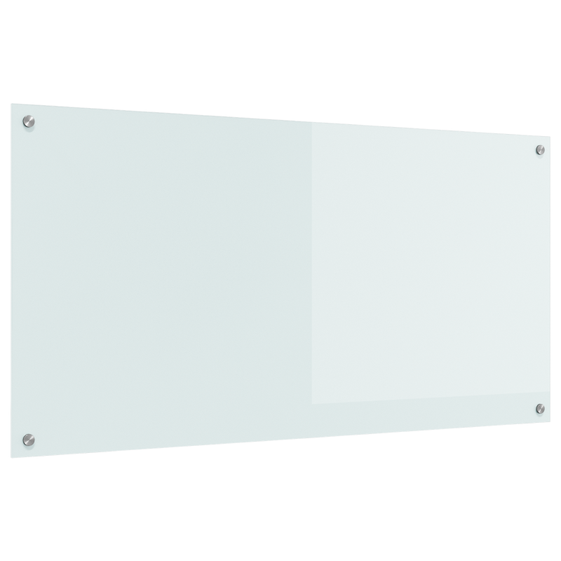 Küchenrückwand Weiß 120x60x0,6 cm aus gehärtetem Glas