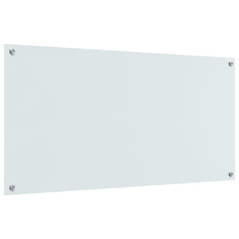Küchenrückwand Weiß 120x60x0,6 cm aus gehärtetem Glas