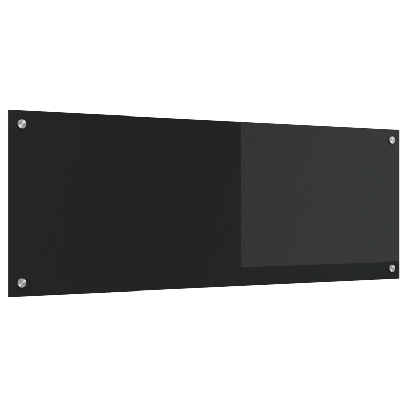 Küchenrückwand Schwarz 110x40x0,6 cm aus Sicherheitsglas