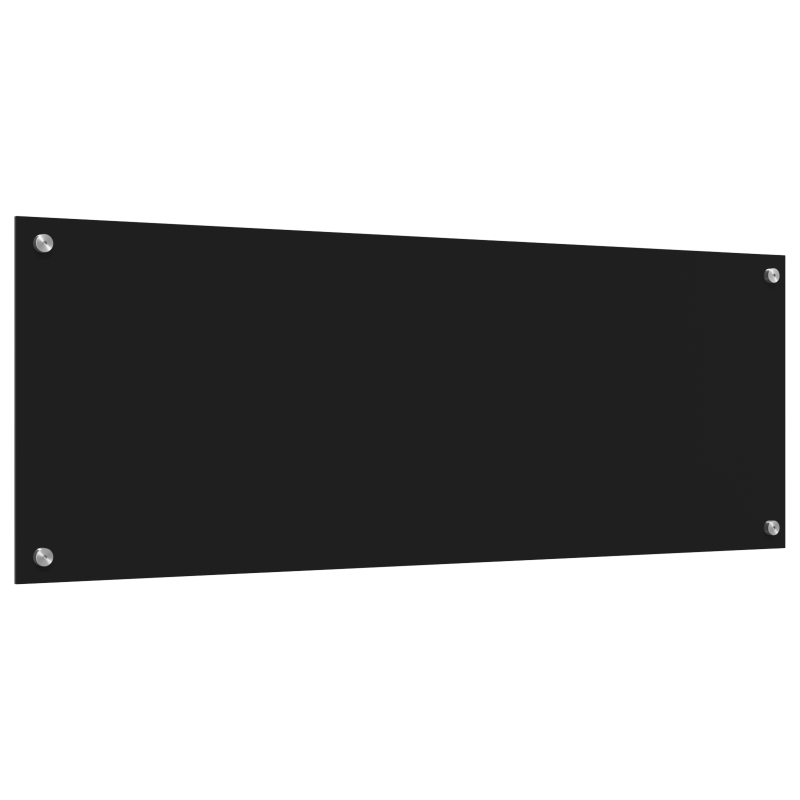 Küchenrückwand Schwarz 110x40x0,6 cm aus Sicherheitsglas