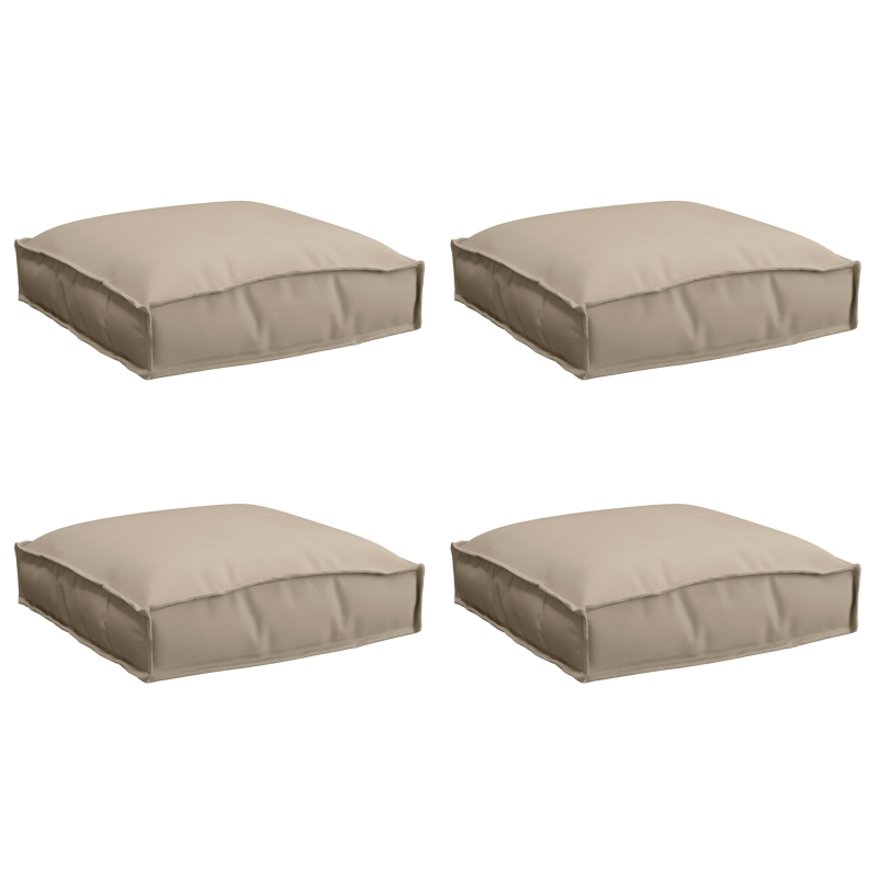 Palettkissen für Sitz 4 Stück Taupe 40x40x8 cm Oxford-Gewebe