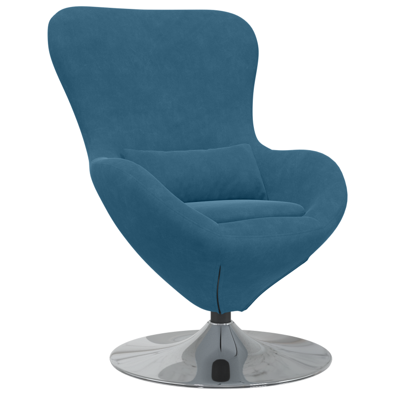 Eierstuhl Blau Samt