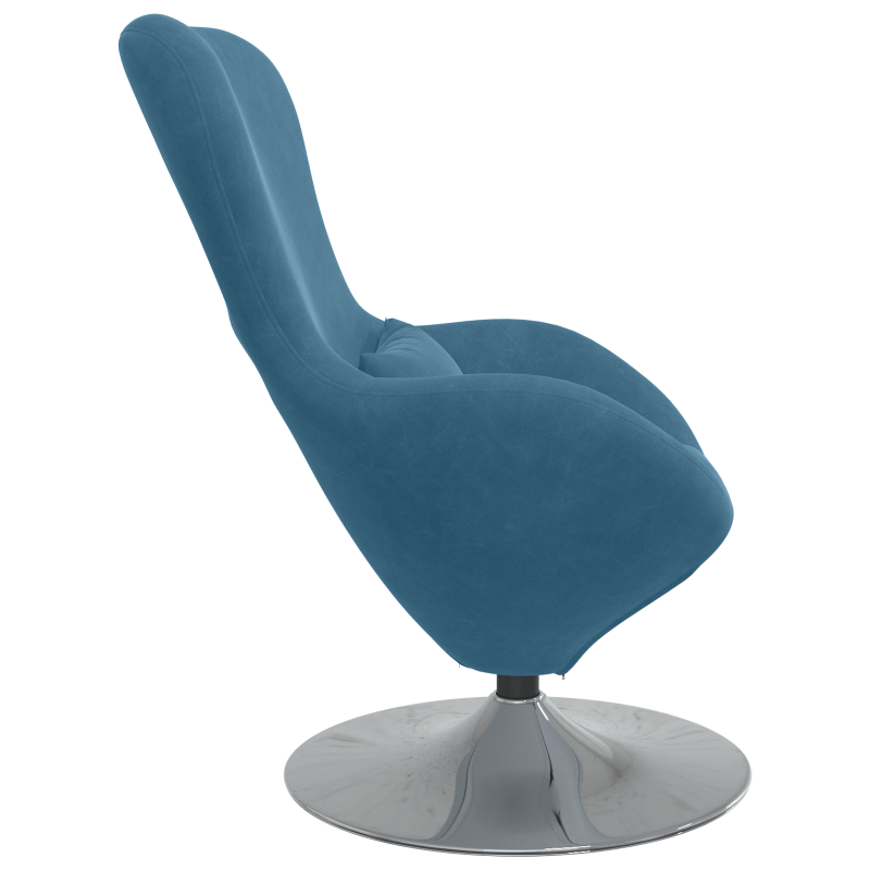 Eierstuhl Blau Samt