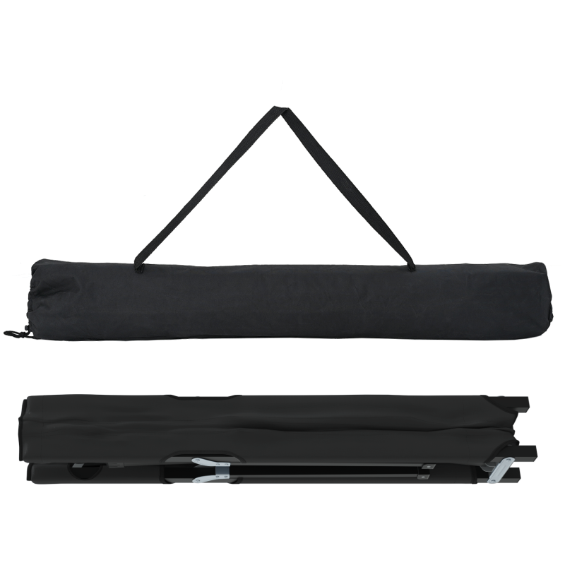 Klappbare Sonnenliege mit Tragetasche Schwarz 600D Oxford-Stoff