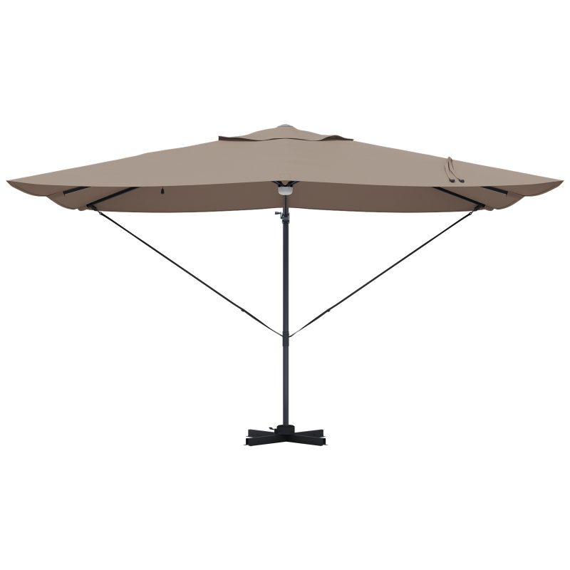 Cantilever Sonnenschirm - Taupe Taupe Stoff Groß Höhenverstellbar